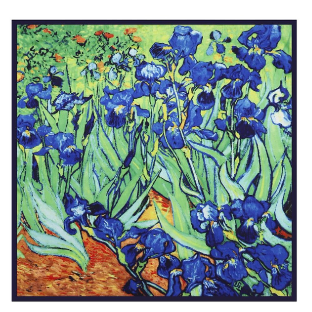 Van Gogh "Irises at Saint-Remy" inspired Scarf